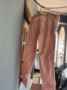 Chic Pink Casual Pants