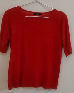 Solid Red Knitted Top❤️