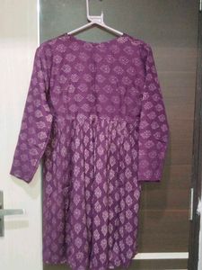 Elegant Purple Printed Kurta
