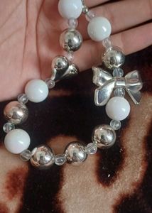Beaded phone charm/keychain with Bow Char