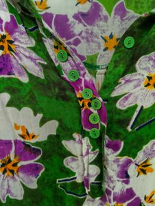 Floral Green cotton Tunic Top