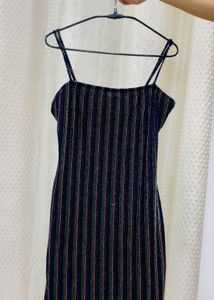 Sparkly Striped Slip Dress