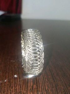 Silver Tone Spring Bracelet
