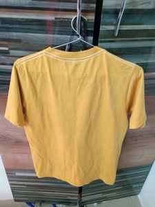 Men's Yellow Graphic Print T-Shirt