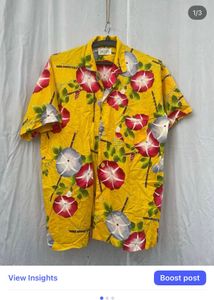 Vintage Floral Print Button-Down Shirt