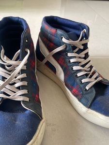 UNISEX  Plaid High-Top Sneakers