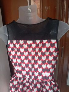 Heart Print Skater Dress