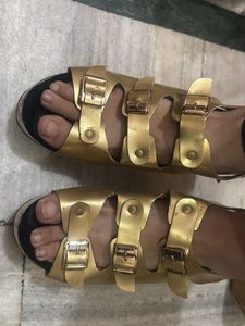 Gold Buckled Gladiator Sandals