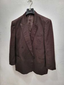 Vintage Brown Double-Breasted Blazer