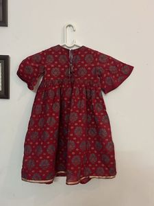 Beautiful Red Ethnic Dress for Girls