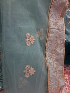 Beautiful Teal Lehenga with Intricate Embroidery