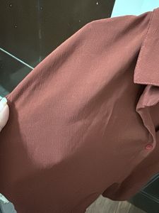 Stylish Rusty Red Collared Shirt