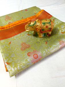 Bridal Silk Saree with pallaki border