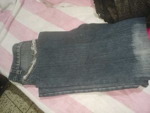 Shaded Jeans with Hand Fabric Paint
