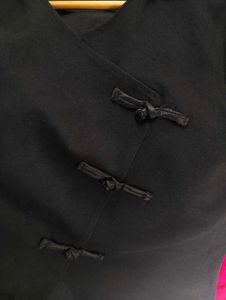 Mandarin Chic Black Asian-Inspired Top