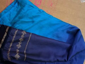 Royal Blue Embellished Saree