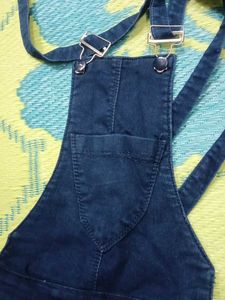 Ripped Denim Dungarees
