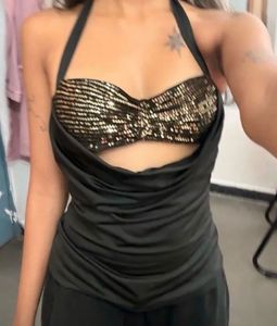 Sparkling Halter Neck Party Top