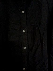Chiffon Black Short Sleeve Shirt