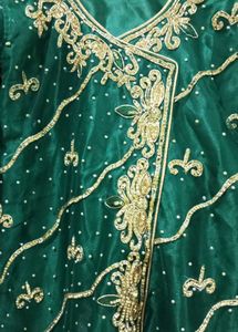 Emerald Green Embroidered sharara set