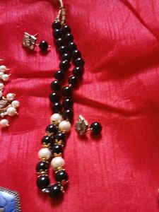 per set 99 Elegant Pearl &amp; Burgundy Necklac