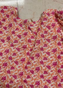 Jaipur cotton - Pink Floral Print Kurta