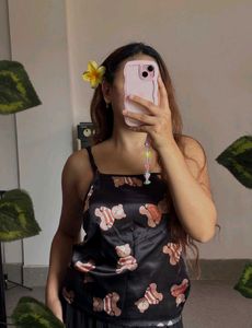Cute Teddy Bear Print Cami Top