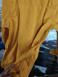 U.S. Polo Assn. Boy'sChinese collar Mustard Shirt(