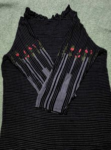 Striped Floral Top by DEVYAS