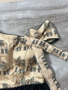 Designer Elephant Print Blouse