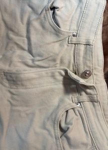 H&amp;m Beige  Twill Trousers