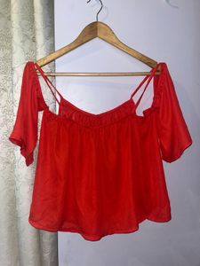 ❤️Chic Off-Shoulder Red Top