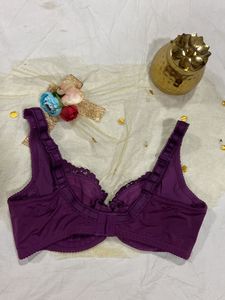 Elegant Purple Lace Bra
