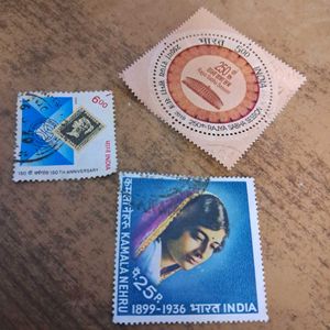 Set of 3 different shaped stamps