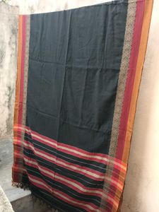 GentlyUsedElegantKhadiCottonSaree-StichedBl