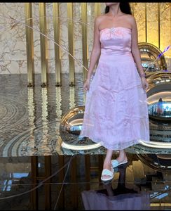 Blush Pink Strapless Gown