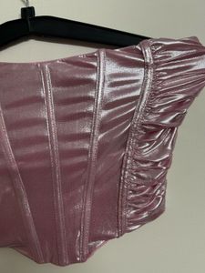 Metallic Corset Top