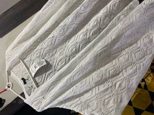White Crochet Knit Cardigan