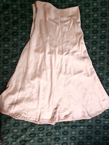 Pink Satin Skirt