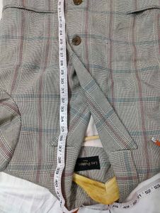 Long Plaid Blazer