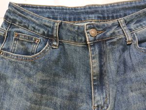 Wide Leg Blue Denim Jeans