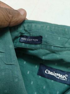 Men's Green Dotted Casual Shirt