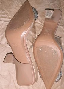 Embellished Stone Brochis Heels