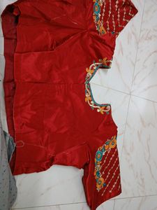 Computer Work Red Blouse FullWork