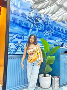 Stylish Floral Print Tube Top