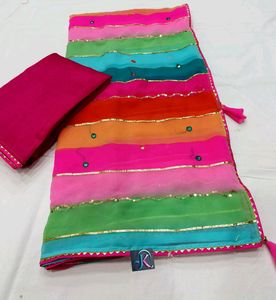 lehriya multicolour party wear saree .only cash...fix prices..0