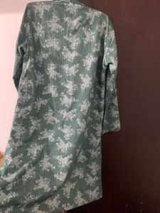 Men's Green Floral Kurta