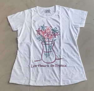 White Floral Tee