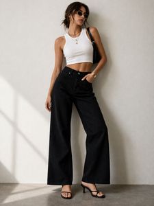 Stylish Black Wide-Leg Jeans