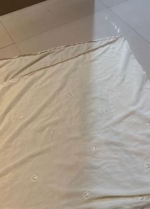 Elegant Cream Embroidered Dupatta